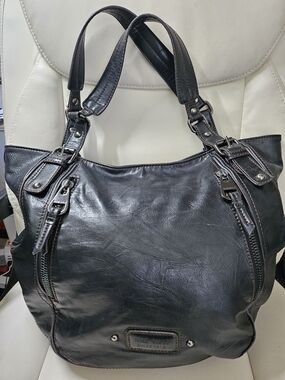 Nine West Black Man-made Leather Tote Handbag